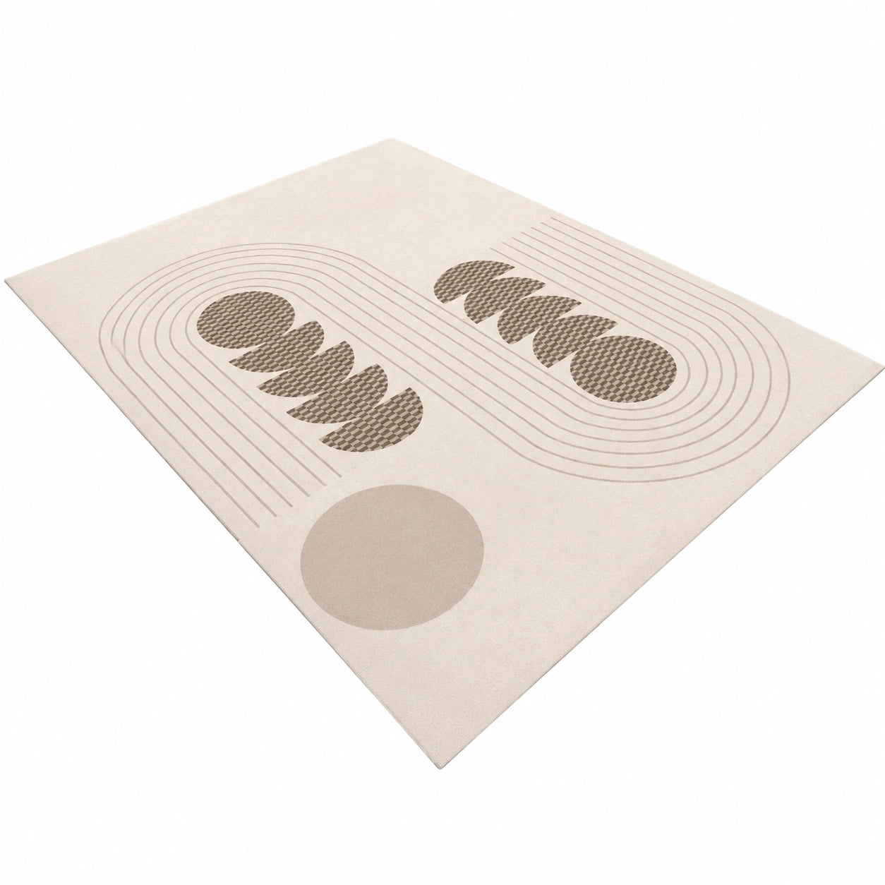 Tappeto nordico geometrico per soggiorno, design elegante 160x230 cm