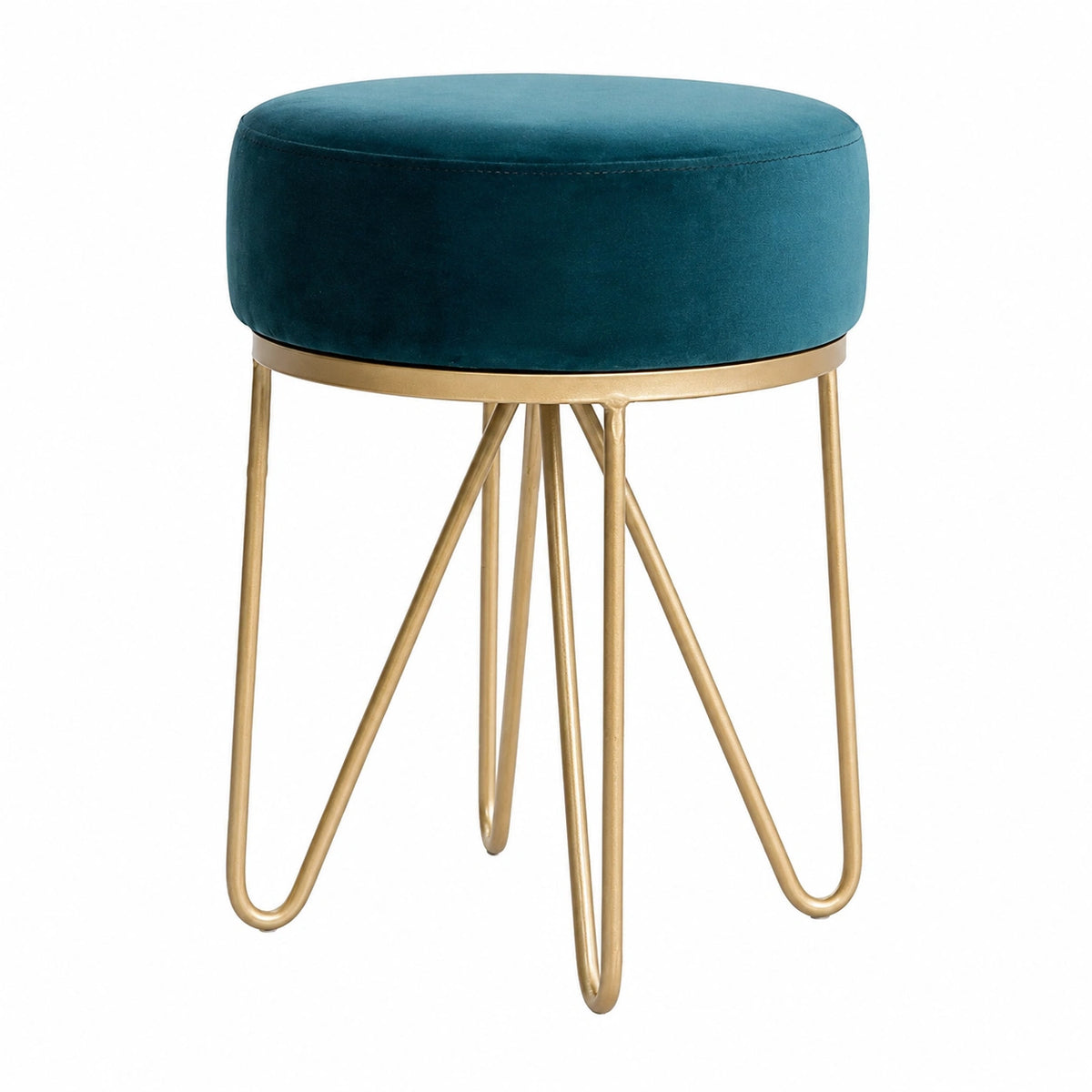 Sgabello imbottito elegante per soggiorno, trucco o ristorante, panca ottomana a 4 gambe, poggiapiedi versatile