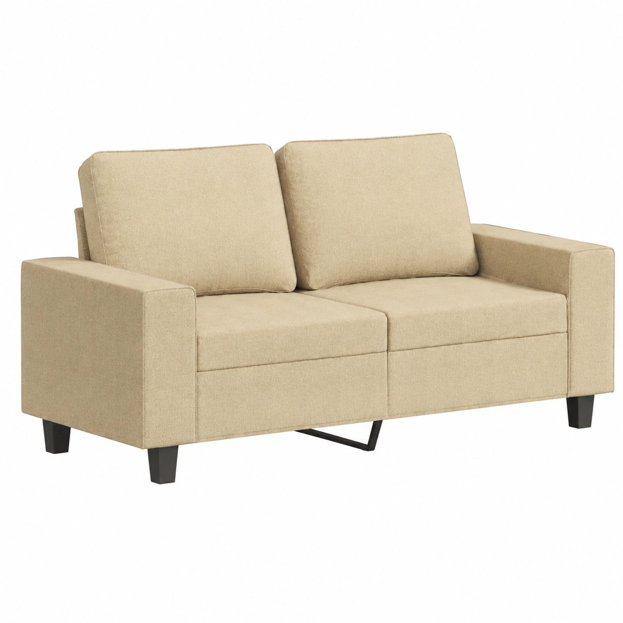 Divano moderno a 2 posti in poliestere resistente, struttura in metallo, dimensioni 154x77x80 cm, ideale per soggiorno e corridoio